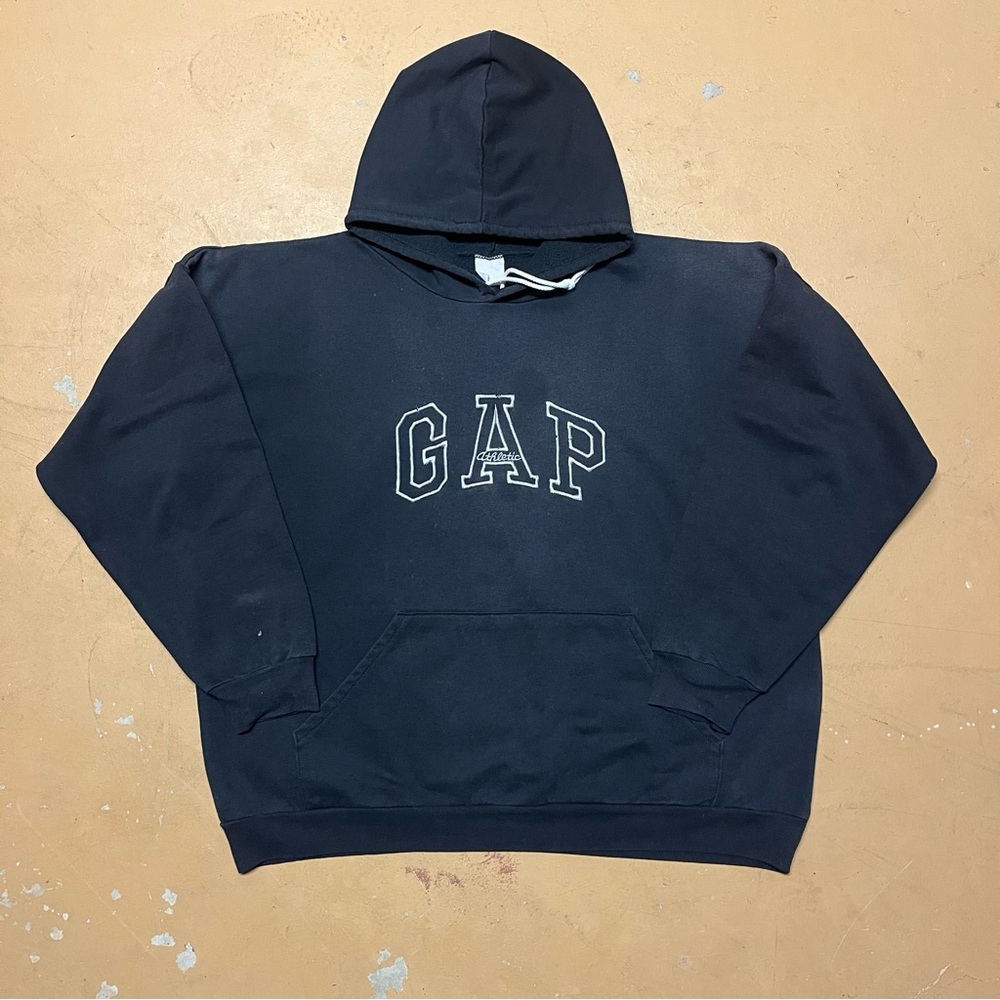 Vintage 90’s Gap Black Single Stitch Hoodie Baggy XL